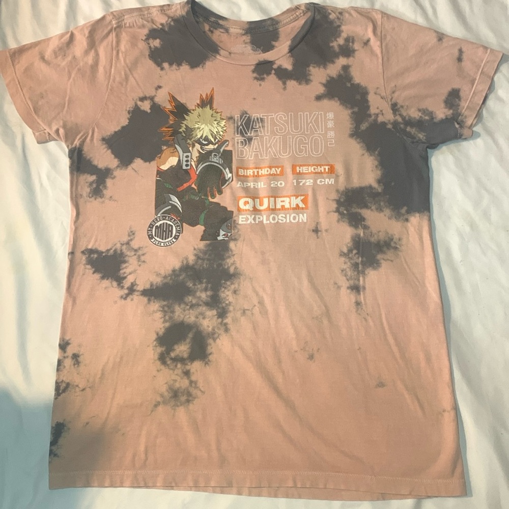 My Hero Acadamia Tie Dye Katsuki Bakugo Tee M